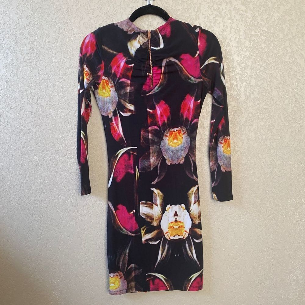 Ted Baker London Size 1 Floral Long Sleeve Dress - Picture 4 of 14